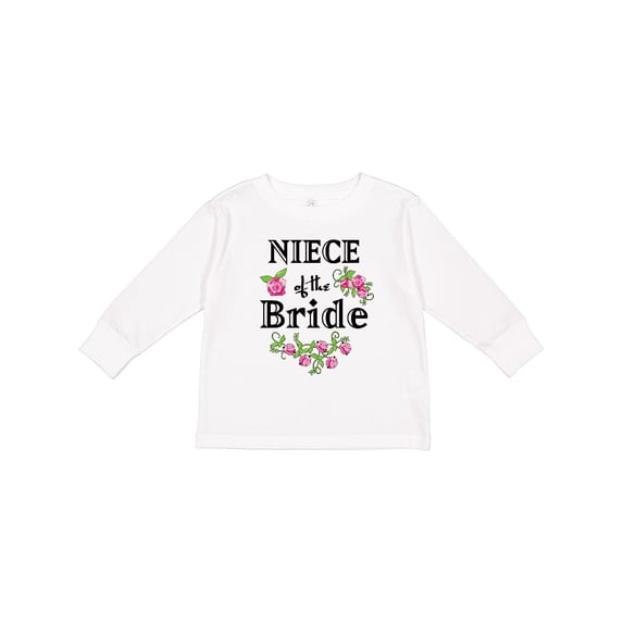 Inktastic Niece of the Bride Roses Girls Long Sleeve Toddler T-Shirt