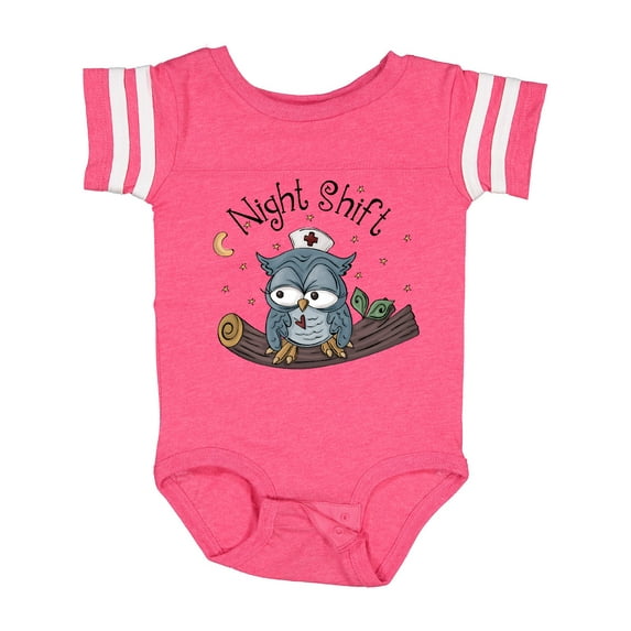 Inktastic Night Shift Nurse Owl Boys Baby Bodysuit