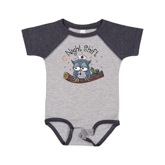 Inktastic Night Shift Nurse Owl Boys Baby Bodysuit