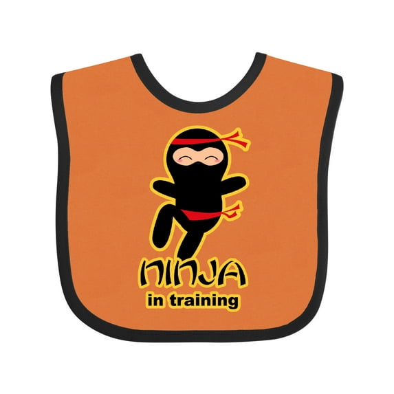 Inktastic Ninja in Training Boys or Girls Baby Bib