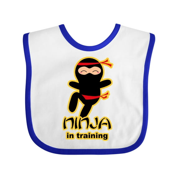 Inktastic Ninja in Training Boys or Girls Baby Bib
