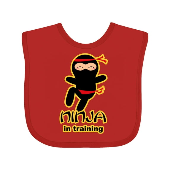 Inktastic Ninja in Training Boys or Girls Baby Bib