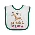 thumbnail image 1 of Inktastic No Crusts, No Rules- Silly PB&J Sandwich on the Loose Boys or Girls Baby Bib, 1 of 4