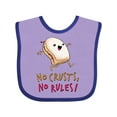 thumbnail image 1 of Inktastic No Crusts, No Rules- Silly PB&J Sandwich on the Loose Boys or Girls Baby Bib, 1 of 4