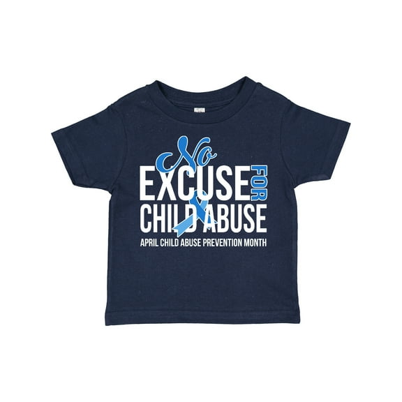 Inktastic No Excuse for Child Abuse April Child Abuse Prevention Month Boys or Girls Toddler T-Shirt