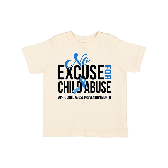 Inktastic No Excuse for Child Abuse April Child Abuse Prevention Month Boys or Girls Toddler T-Shirt