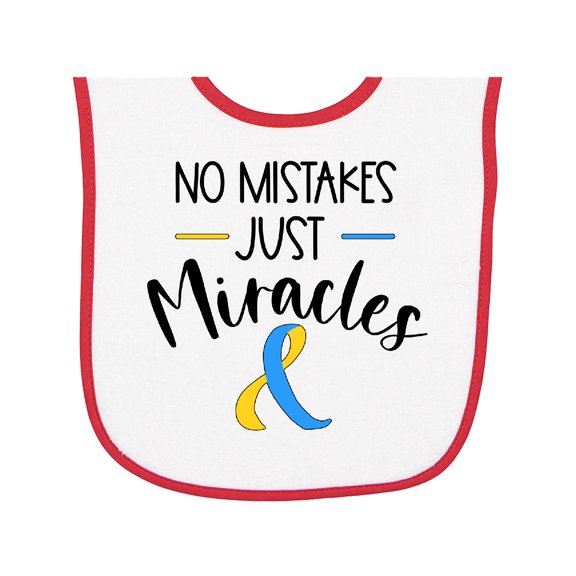 Inktastic No Mistakes, Just Miracles Down Syndrome Awareness Baby Terry Cloth Bib