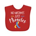 thumbnail image 1 of Inktastic No Mistakes, Just Miracles Down Syndrome Awareness Boys or Girls Baby Bib, 1 of 4