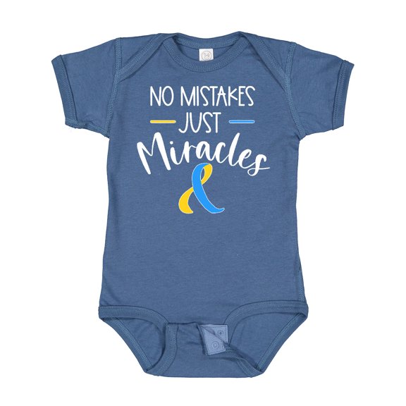 Inktastic No Mistakes, Just Miracles Down Syndrome Awareness Boys or Girls Baby Bodysuit