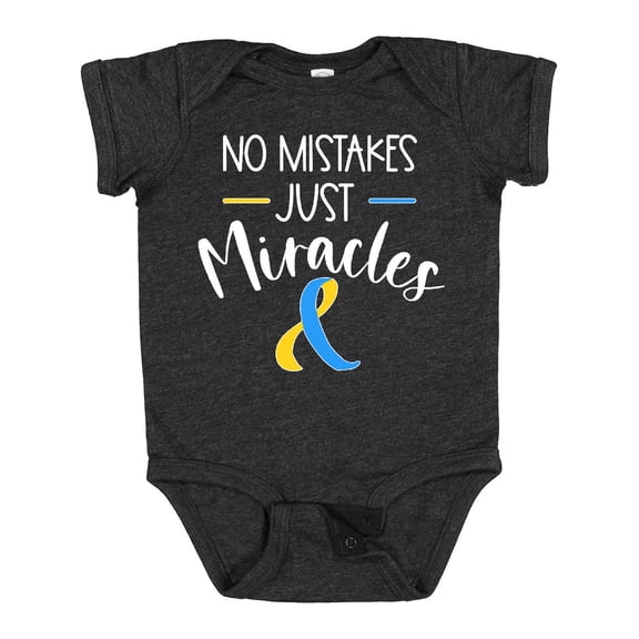 Inktastic No Mistakes, Just Miracles Down Syndrome Awareness Boys or Girls Baby Bodysuit
