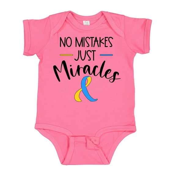 Inktastic No Mistakes, Just Miracles Down Syndrome Awareness Boys or Girls Baby Bodysuit