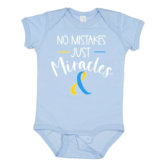 Inktastic No Mistakes, Just Miracles Down Syndrome Awareness Boys or Girls Baby Bodysuit