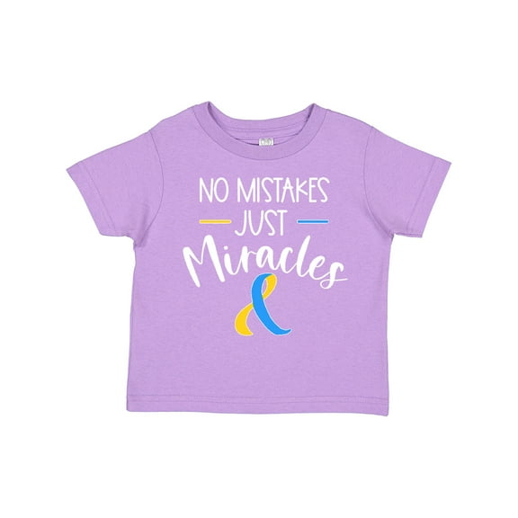Inktastic No Mistakes, Just Miracles Down Syndrome Awareness Boys or Girls Toddler T-Shirt