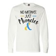 thumbnail image 1 of Inktastic No Mistakes, Just Miracles Down Syndrome Awareness Long Sleeve T-Shirt, 1 of 5