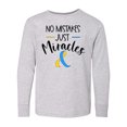 thumbnail image 1 of Inktastic No Mistakes, Just Miracles Down Syndrome Awareness Long Sleeve Youth T-Shirt, 1 of 5
