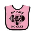 thumbnail image 1 of Inktastic No Pain No Cake BLK Boys or Girls Baby Bib, 1 of 4