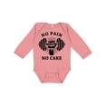 thumbnail image 1 of Inktastic No Pain No Cake BLK Boys or Girls Long Sleeve Baby Bodysuit, 1 of 5