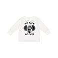 thumbnail image 1 of Inktastic No Pain No Cake BLK Boys or Girls Long Sleeve Toddler T-Shirt, 1 of 5