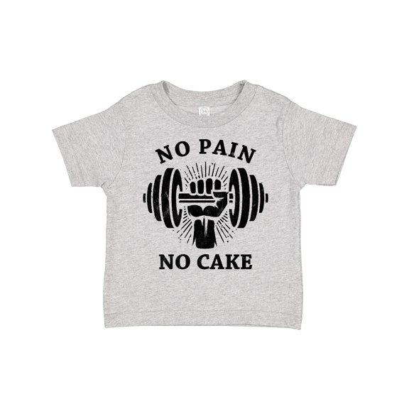 Inktastic No Pain No Cake BLK Boys or Girls Toddler T-Shirt