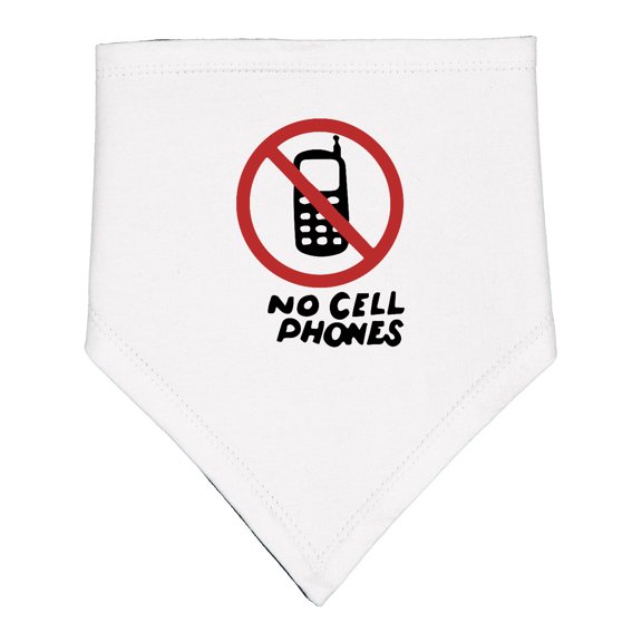 Inktastic No Phones Baby Bandana Bib