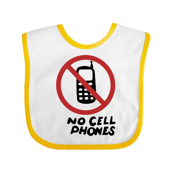 Inktastic No Phones Boys or Girls Baby Bib