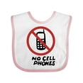 thumbnail image 1 of Inktastic No Phones Boys or Girls Baby Bib, 1 of 4