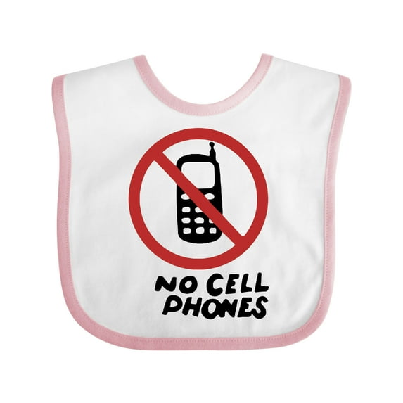 Inktastic No Phones Boys or Girls Baby Bib