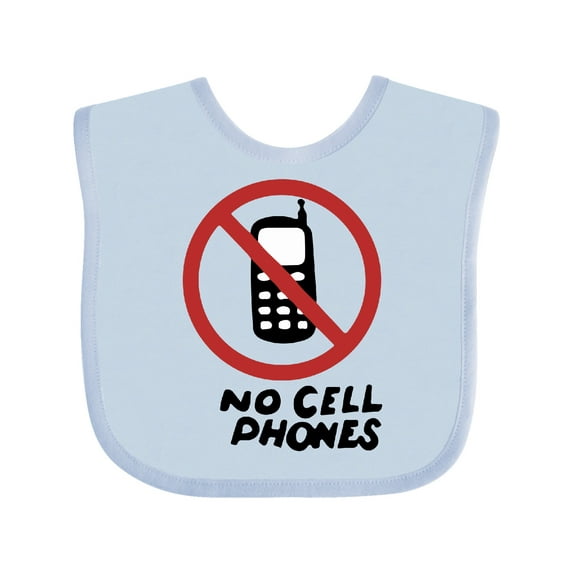 Inktastic No Phones Boys or Girls Baby Bib
