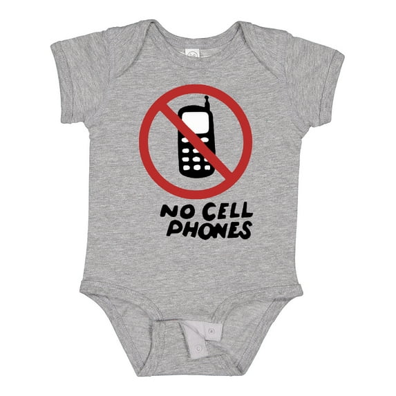 Inktastic No Phones Boys or Girls Baby Bodysuit