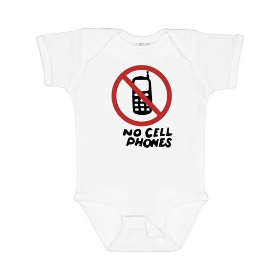 Inktastic No Phones Boys or Girls Baby Bodysuit