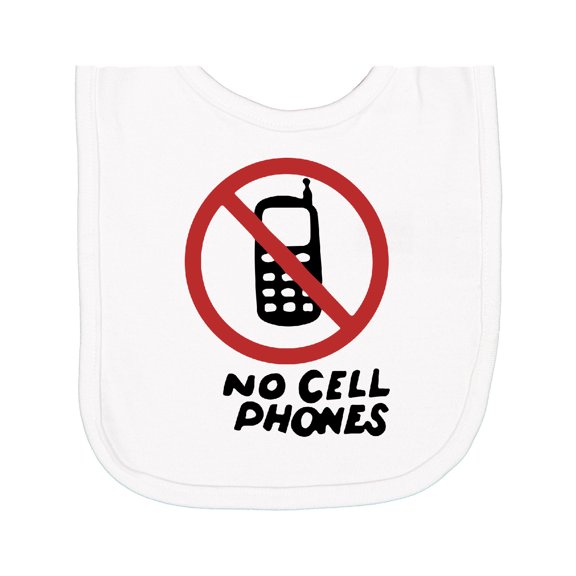 Inktastic No Phones Newborn Bib