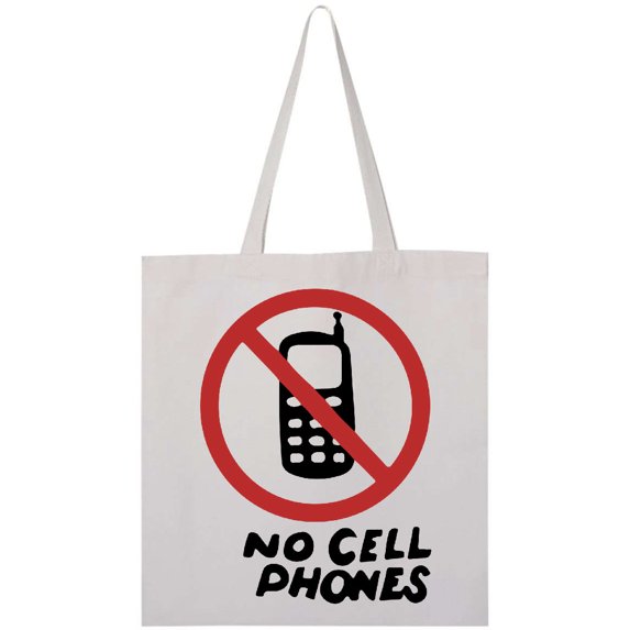 Inktastic No Phones Tote Bag