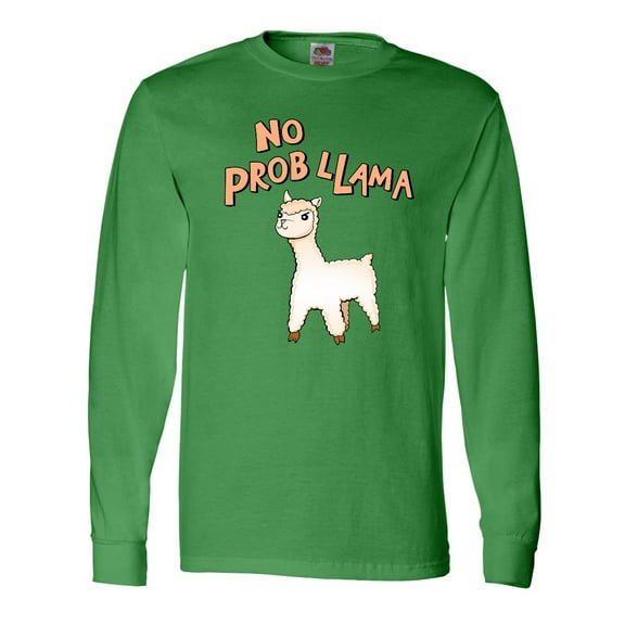 Inktastic No Prob Llama cute llama Long Sleeve T-Shirt
