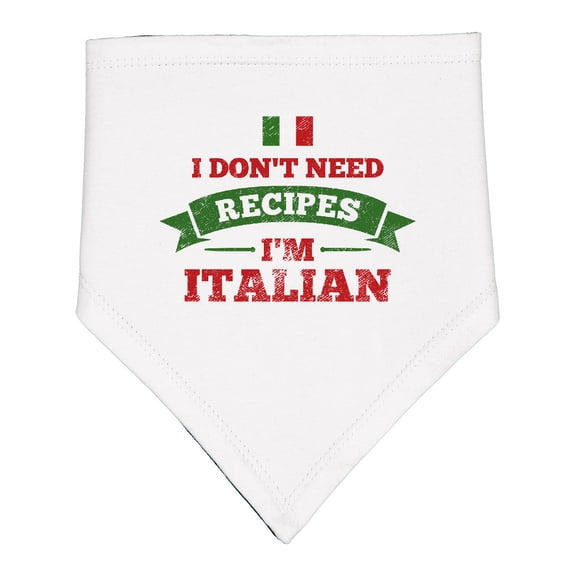 Inktastic No Recipes I'm Italian Baby Bandana Bib