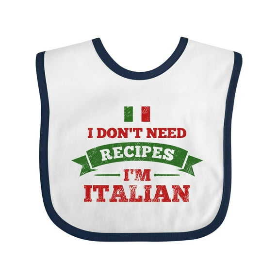 Inktastic No Recipes I'm Italian Boys or Girls Baby Bib
