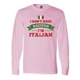 thumbnail image 1 of Inktastic No Recipes I'm Italian Long Sleeve T-Shirt, 1 of 5
