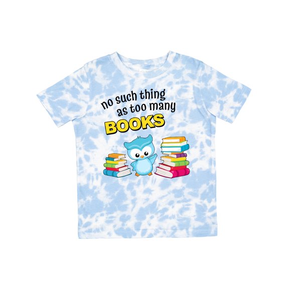 Inktastic No Such Thing As Too Many Books with Cute Owl Boys or Girls Toddler T-Shirt