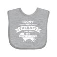 thumbnail image 1 of Inktastic No Therapy Dachshund Boys or Girls Baby Bib, 1 of 4