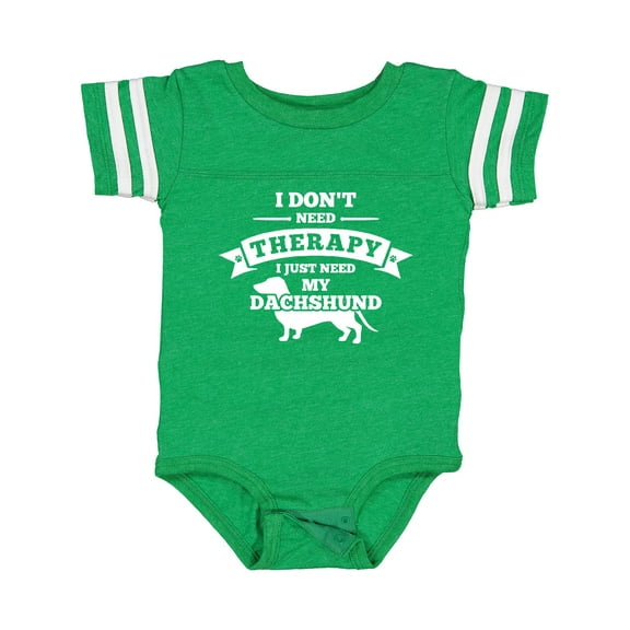 Inktastic No Therapy Dachshund Boys or Girls Baby Bodysuit