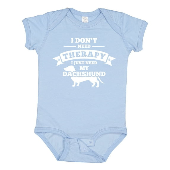 Inktastic No Therapy Dachshund Boys or Girls Baby Bodysuit