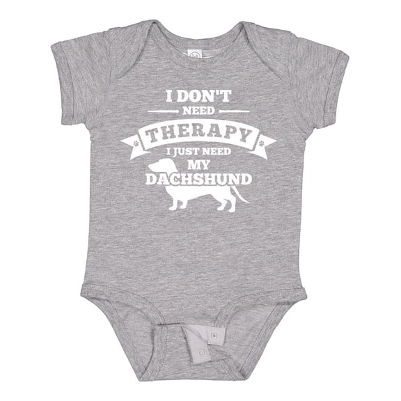 Inktastic No Therapy Dachshund Boys or Girls Baby Bodysuit