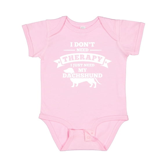 Inktastic No Therapy Dachshund Boys or Girls Baby Bodysuit