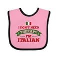 thumbnail image 1 of Inktastic No Therapy I'm Italian Boys or Girls Baby Bib, 1 of 4