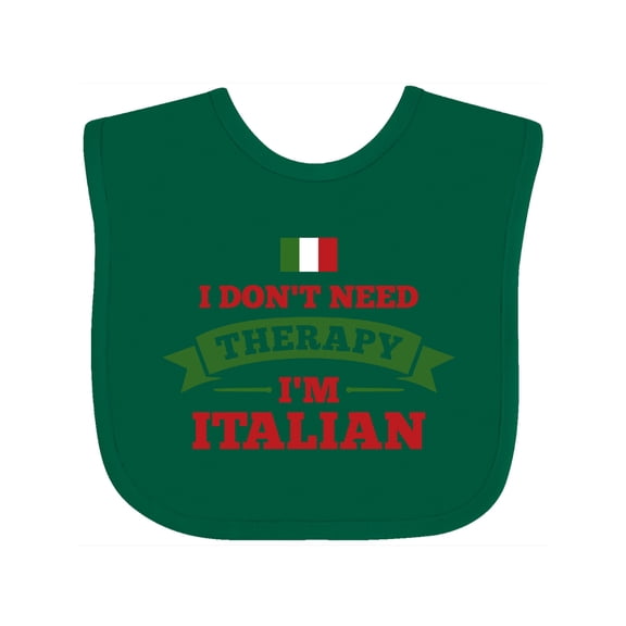 Inktastic No Therapy I'm Italian Boys or Girls Baby Bib