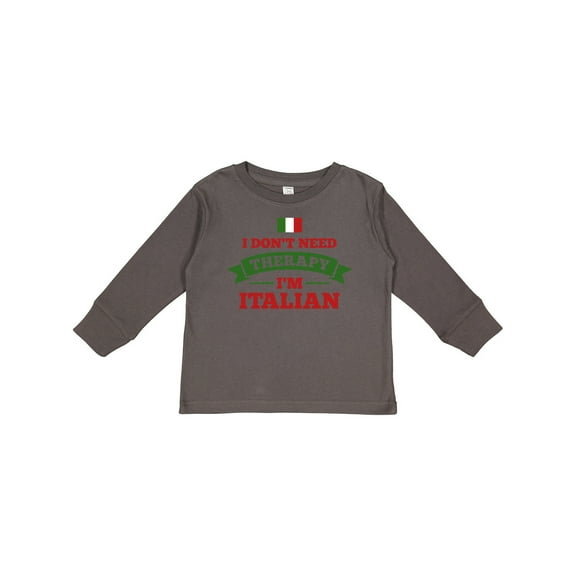 Inktastic No Therapy I'm Italian Boys or Girls Long Sleeve Toddler T-Shirt