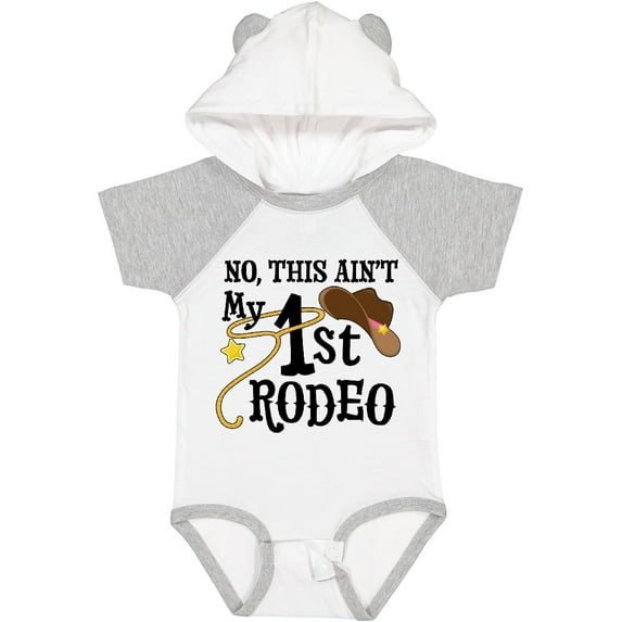 Inktastic No, This Ain't My 1st Rodeo Cowboy Hat and Lasso Boys or Girls Baby Bodysuit