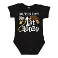 thumbnail image 1 of Inktastic No, This Ain't My 1st Rodeo Cowboy Hat and Lasso Boys or Girls Baby Bodysuit, 1 of 5