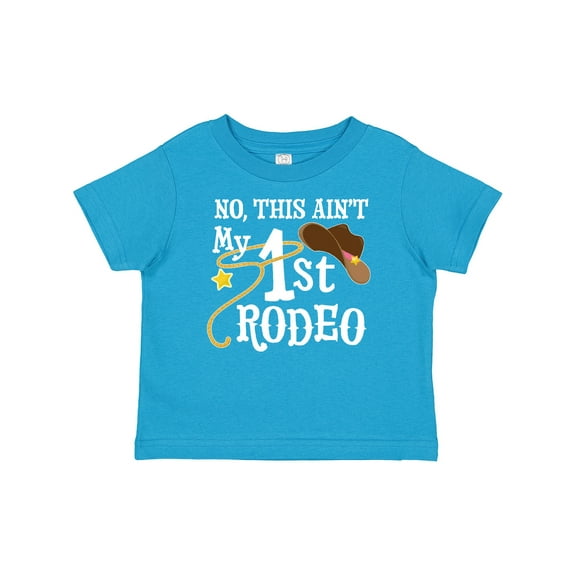 Inktastic No, This Ain't My 1st Rodeo Cowboy Hat and Lasso Boys or Girls Baby T-Shirt