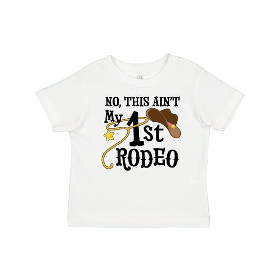 Inktastic No, This Ain't My 1st Rodeo Cowboy Hat and Lasso Boys or Girls Baby T-Shirt