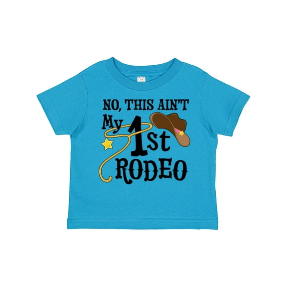 Inktastic No, This Ain't My 1st Rodeo Cowboy Hat and Lasso Boys or Girls Toddler T-Shirt